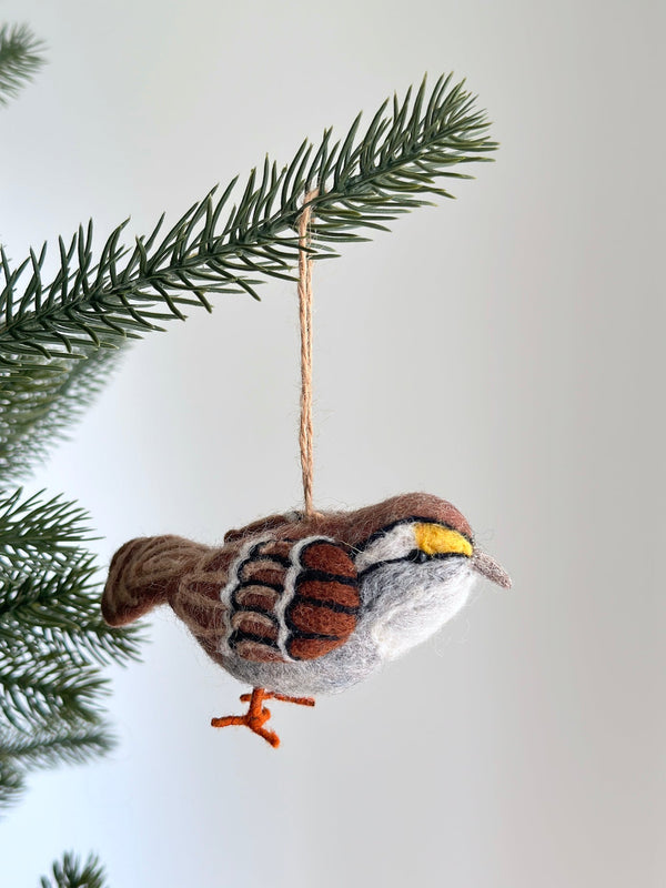 White Throat Sparrow Ornament