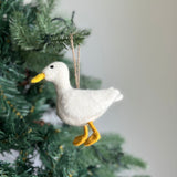 Felt Ornament - White Duck