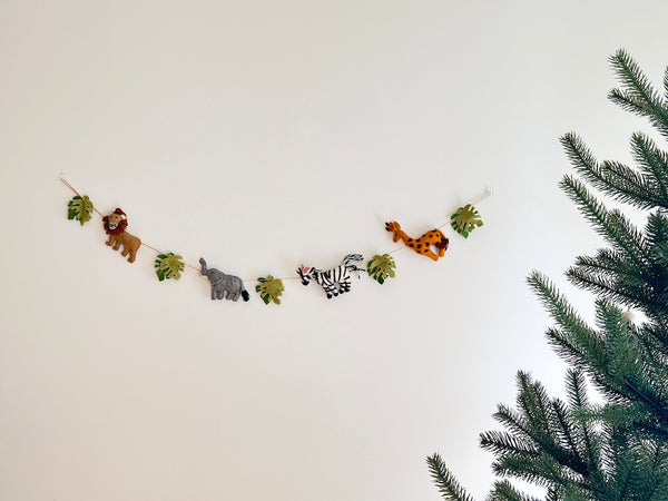 Felt Jungle Animal Garland