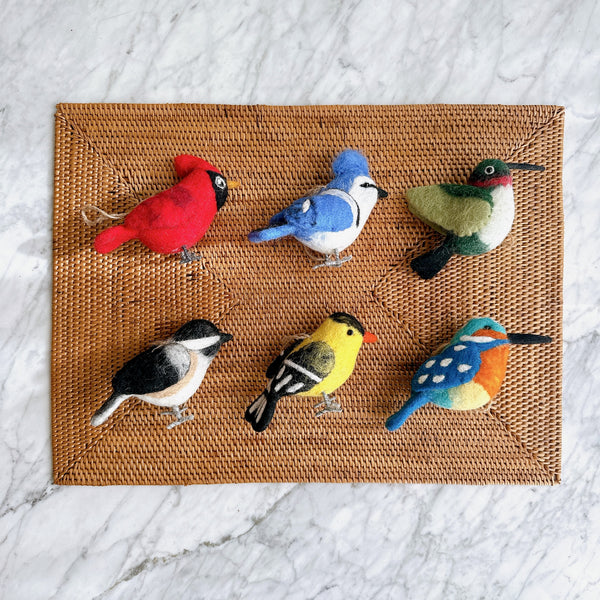 Felt Bird Ornament - Birds of America