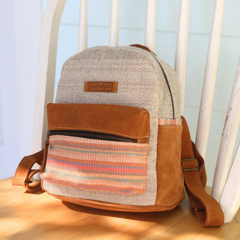 Recycled Fabric Mini Backpack