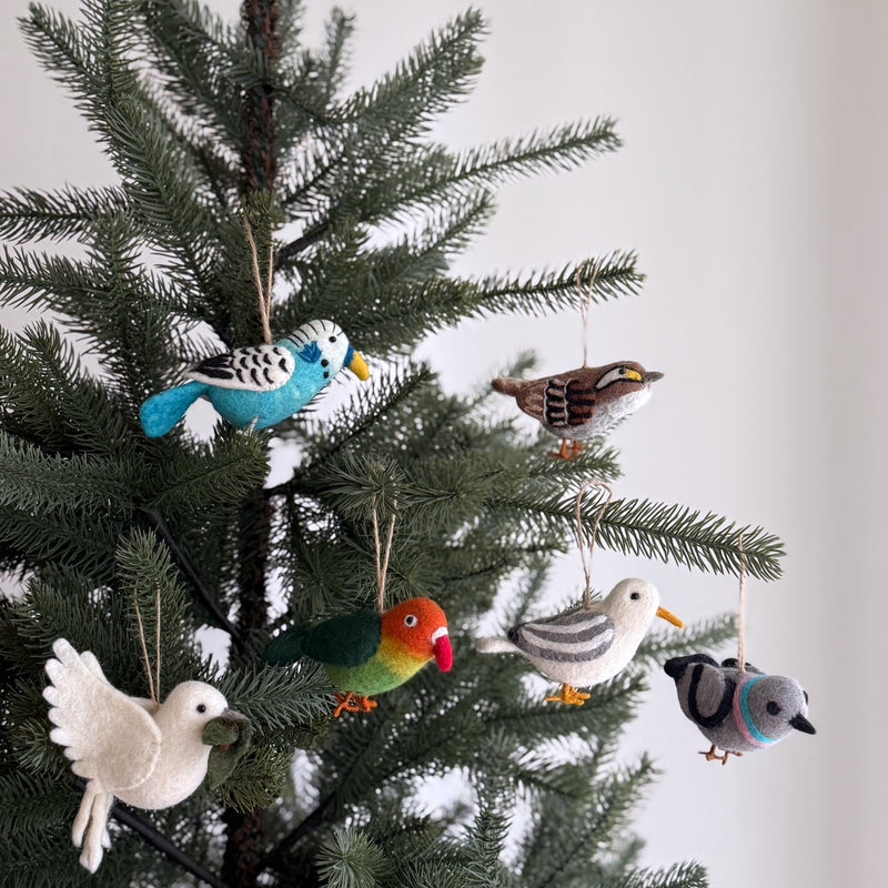 Felt Bird Ornaments Set of 6 - C Set