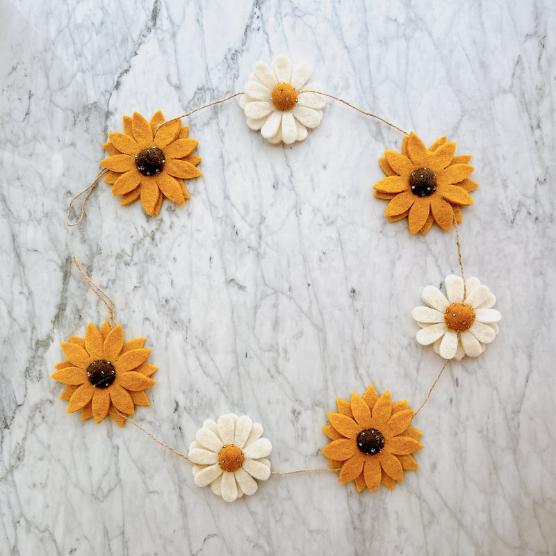 Felt Garland - Daisy & Sunflower