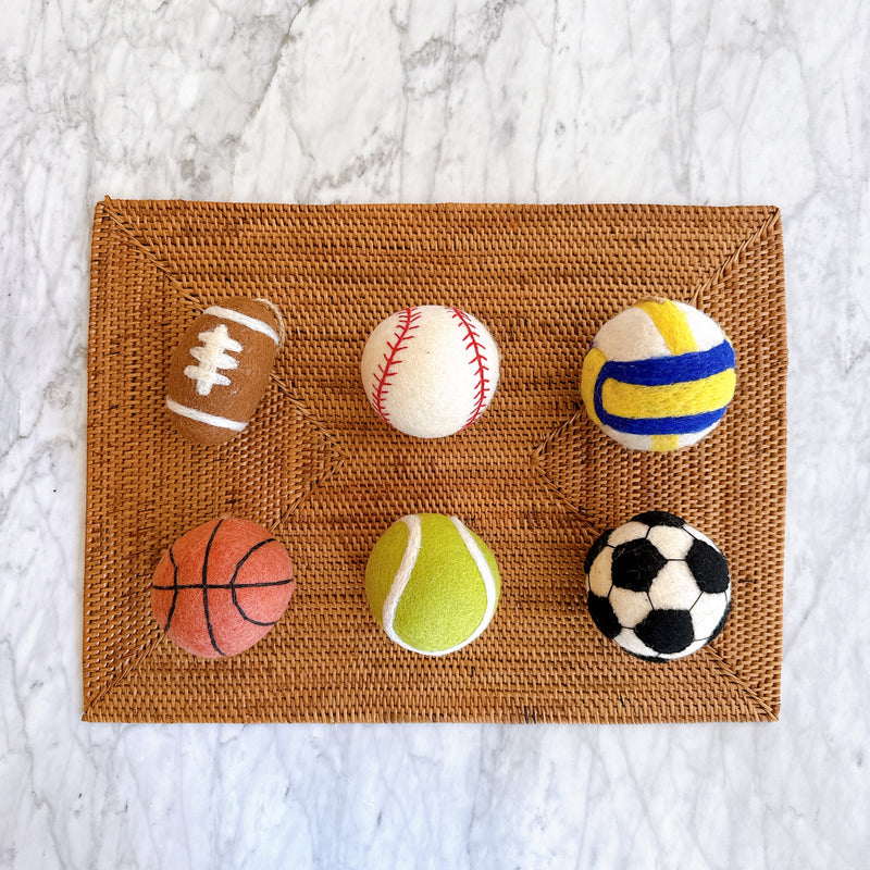 American Popular Sports Ornament Set of 6