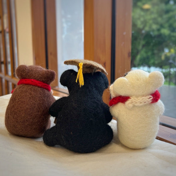 Felt Stuffed Animals Set of 3 - Bears