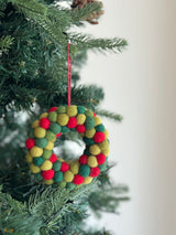 Felt Ornament - Mini Pompom Pompom Wreath