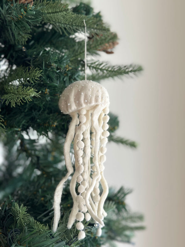 White Jellyfish Ornament