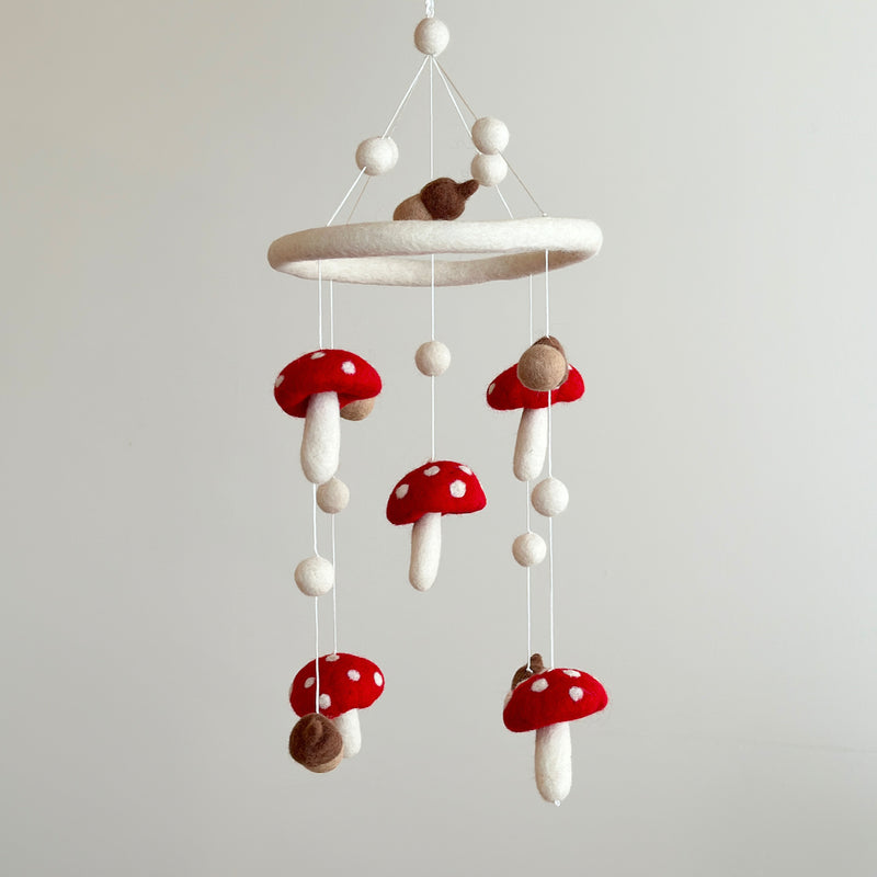 Felt Baby Mobile - Mushroom and Acorn