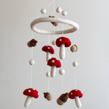 Felt Baby Mobile - Mushroom and Acorn