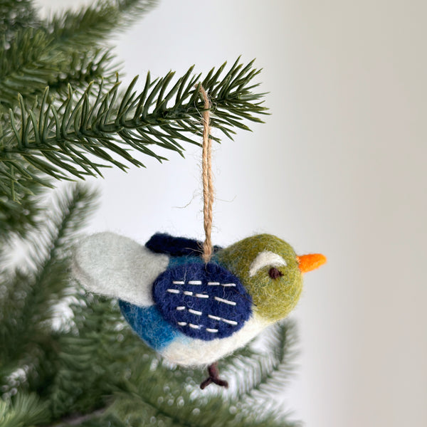 Felt Ornament - Blue Bird