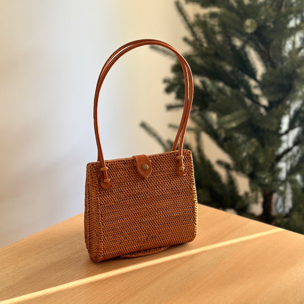 Bali Rattan Handbag - Envelope