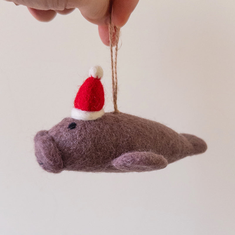 Felt Ornament - Manatee