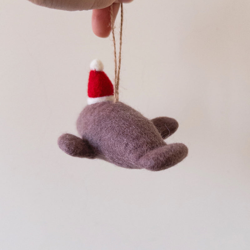 Felt Ornament - Manatee