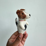 Felt Finger Puppet - Jack Russell Terrier Dog 2