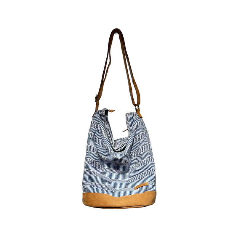 WOVEN Zipper Sling Bag - Stripe