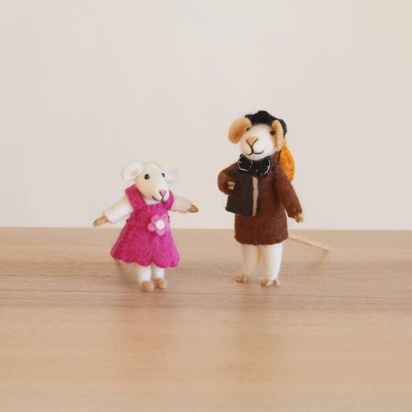 Felt Toys Set of 4 - Mice Family