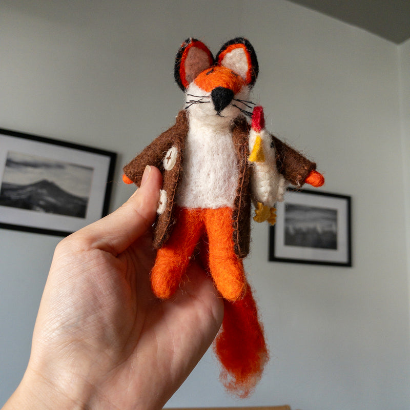 Felt Toy - Fox Holding Chicken