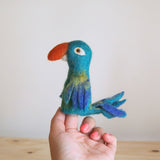 Felt Finger Puppets - Parrot / Blue