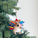 Hedgehog Ornament with Christmas Hat