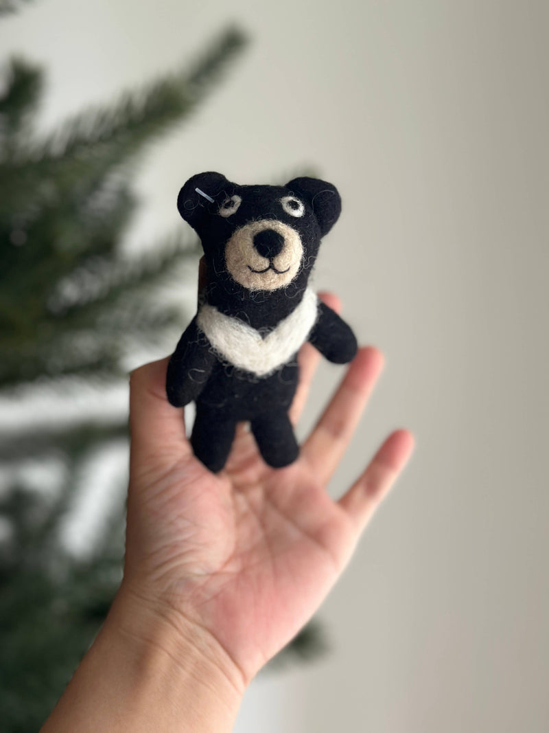 Felt Finger Puppet: Black Bear