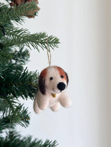 Felt Ornament - Beagle with Bell