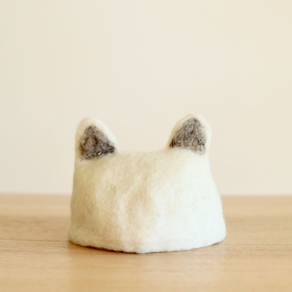 Felt White Kitty Hat for Cats - Kitty Hat - Pet Accessory