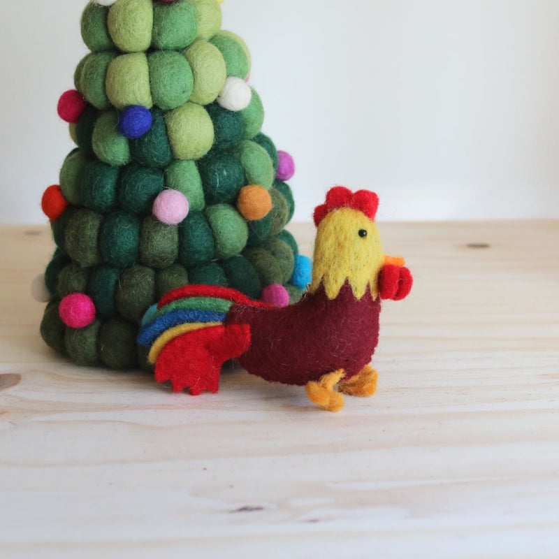 Felt Keychain - Rooster