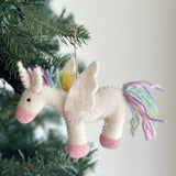 felt unicorn ornament