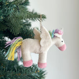 felt unicorn ornament