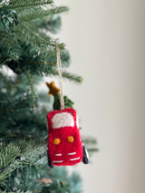 Felt Pickup Truck with Christmas Tree Ornament, Christmas Farm, Christmas Decoration, Tree Hanging Decoration