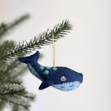 Felt Sea Animal Ornament, Narhwal, Whale, Felt Sea Creature Ornament, Unicorn of the Sea *SALE*