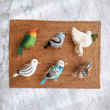 Parrot Felt Ornament – Handmade Wool Felt Lovebird Christmas Tree Decoration, Tropical Bird Ornament, Fair Trade Gift