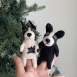 Felt Finger Puppet: French Bulldog