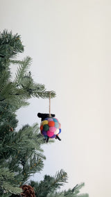 Felt Ornament - Pompom Ball Mini Sheep