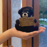 Felt Stuffed Animal - Black Bear Graduating