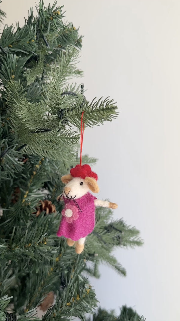 Felt Ornament - Mouse / Girl