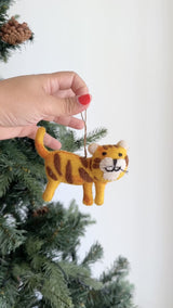 Felt Tiger Ornament - Ganapati Crafts Co.