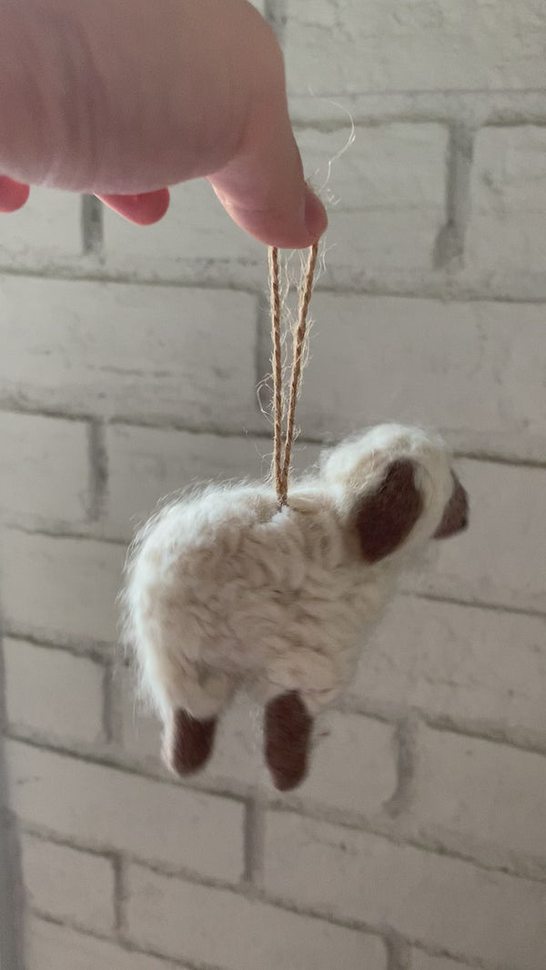 Felt Ornament - Sheep / Brown Face