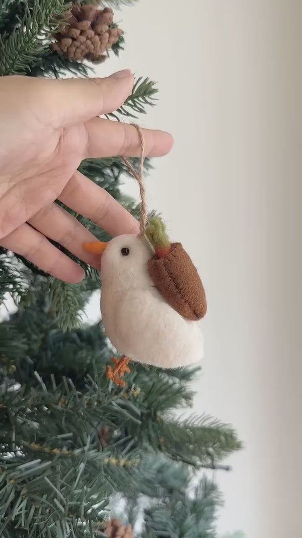 Felt Dove Carrying Carrot