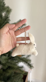 White Bunny Ornament