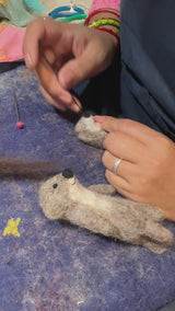 Felt Finger Puppet: American River Otter