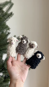 Sheep finger puppet