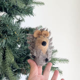 Needle Felted Hedgehog Finger Puppet | Gift For Kids | Ganapati Crafts Co.