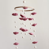 Blush Rose Flower Baby Mobile