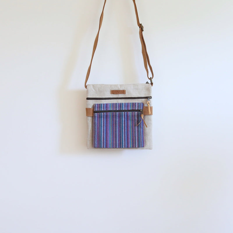 Woven Square Double Sided Crossbody Bag