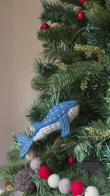 Felt Ornament - Blue Minke Whale