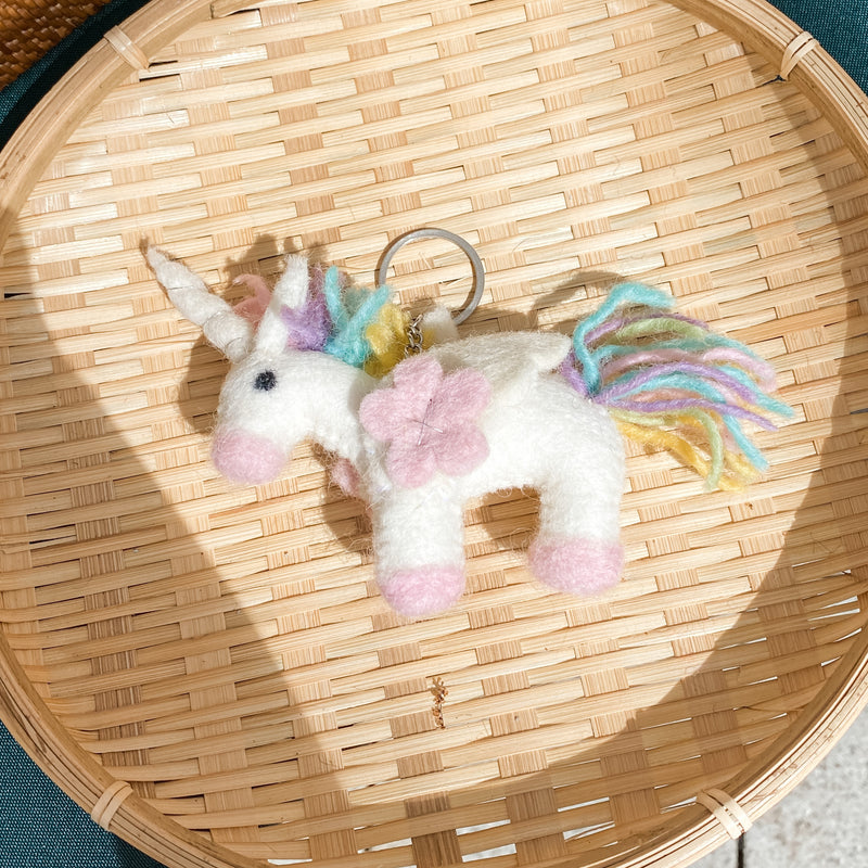Felt Keychain - Pastel Unicorn