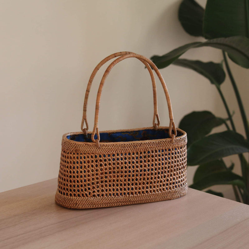 Elevate Your Look with The Bali Rattan Woven Handbag|Ganapati Crafts Co.