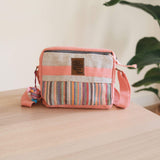 Fair Trade WSDO Handy Crossbody Bag - Pink Premium Quality Unique Handmade Gifts And Accessories - Ganapati Crafts Co.