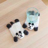 Felt Panda Coasters - Set of 4